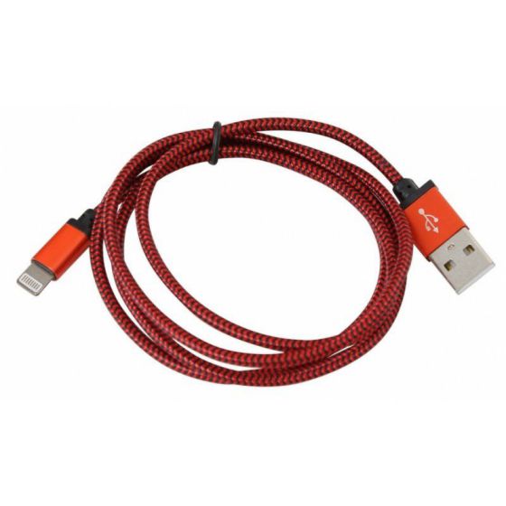 Platinet Cable Apple Tela Lightning 1m Caja Rojo
